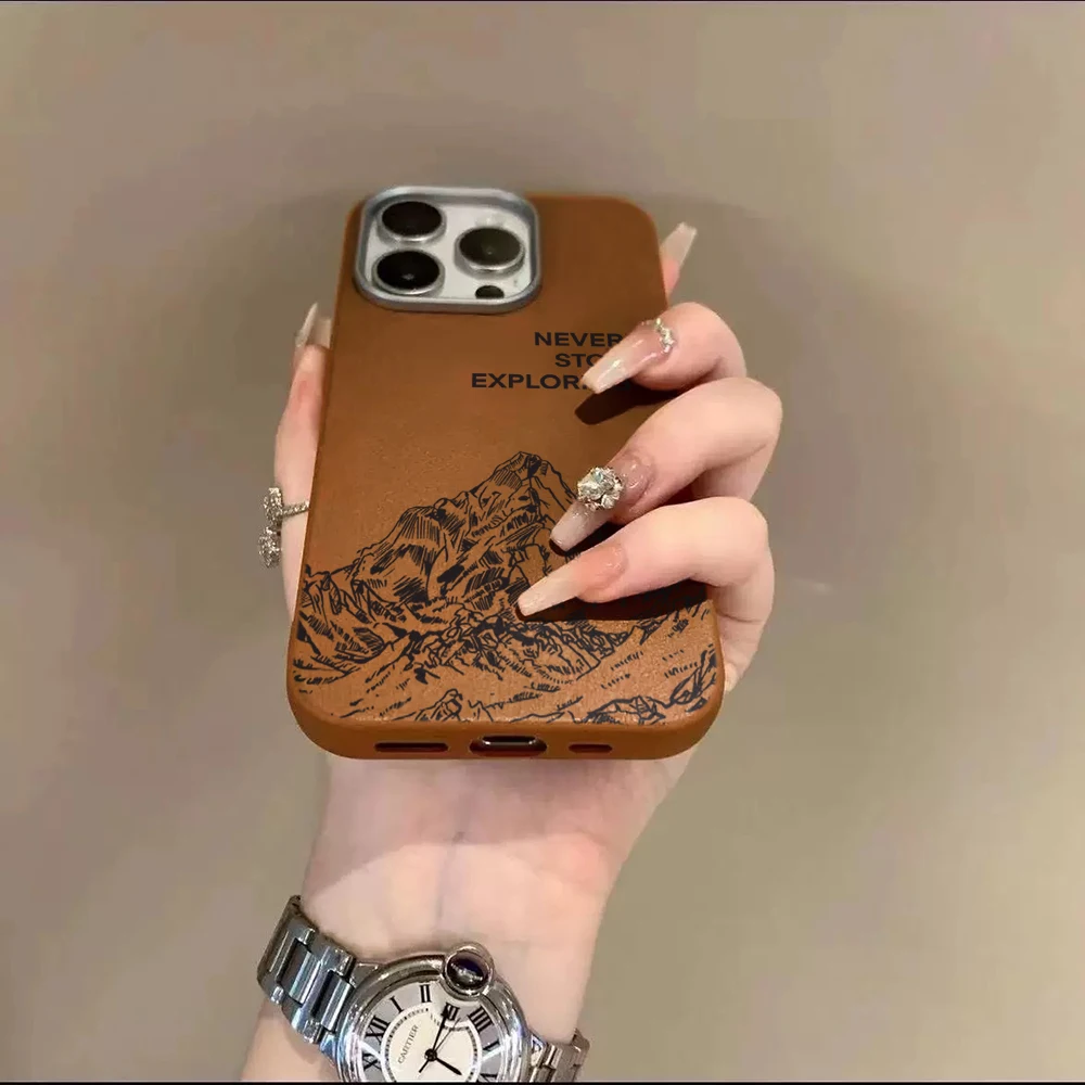 Luxury Mountains Positive Hülle für iPhone 16 Pro Max Hüllen iPhone 17 11 12 13 ProMax 14 15 16 Plus 7 8 XS XR Stoßfeste Schutzhüllen – Detail 6
