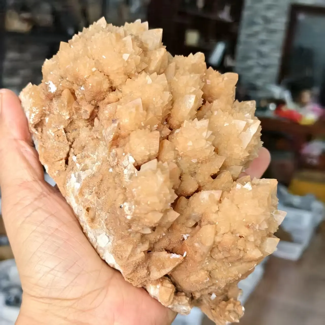 Natural Orange Calcite Clusters, Quartz Crystal Orange Mineral Clusters, Mineral Spirit, Healing