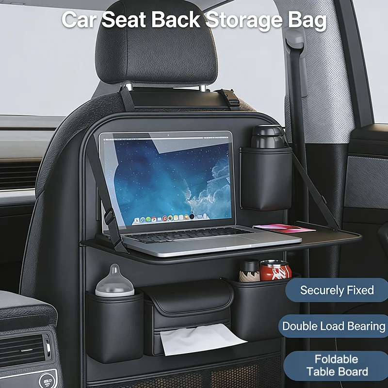 

Органайзер на спинку автомобильного сиденья: износостойкий, водонепроницаемый, с защитой от ударов, универсальный, 6 карманов, держатель для салфеток и стаканов