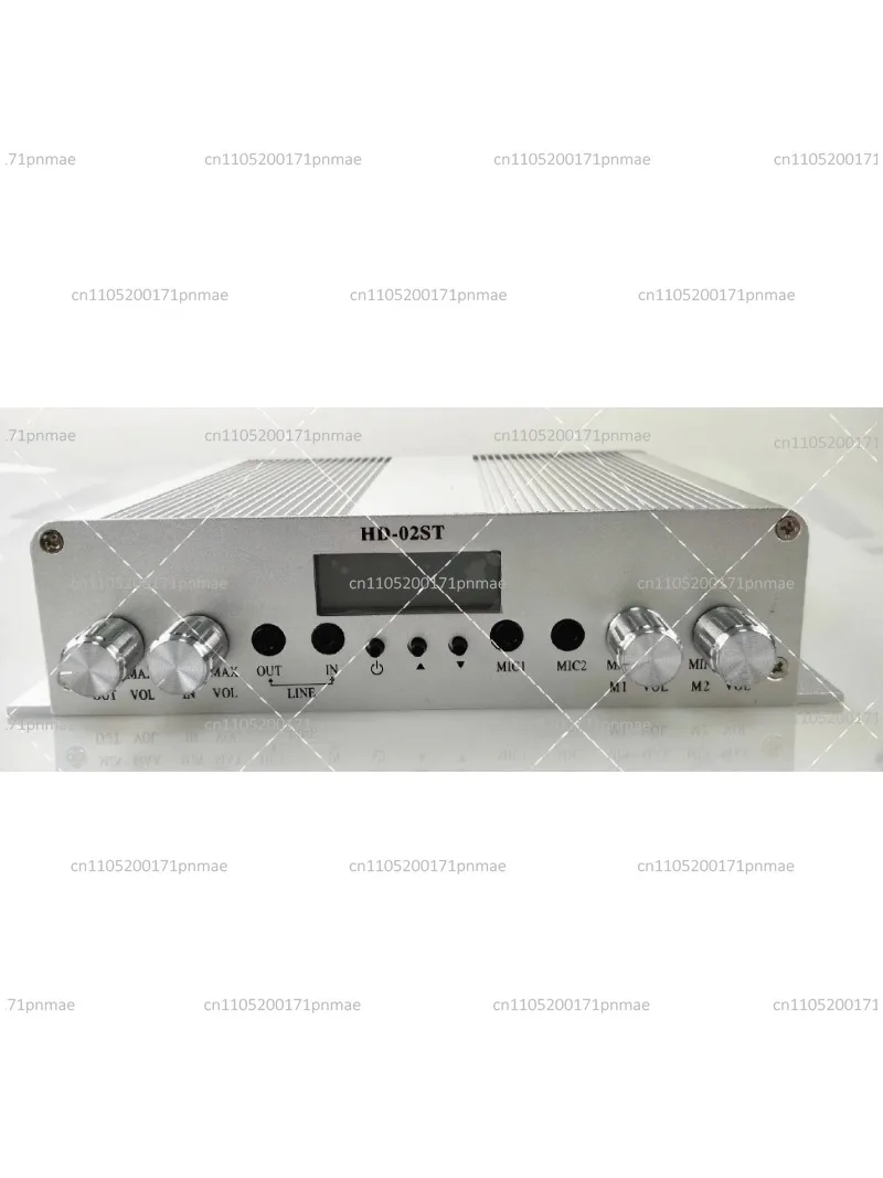 Professional Stereo FM Transmitter 25W Dual Microphone Input Radio Broadcast Station