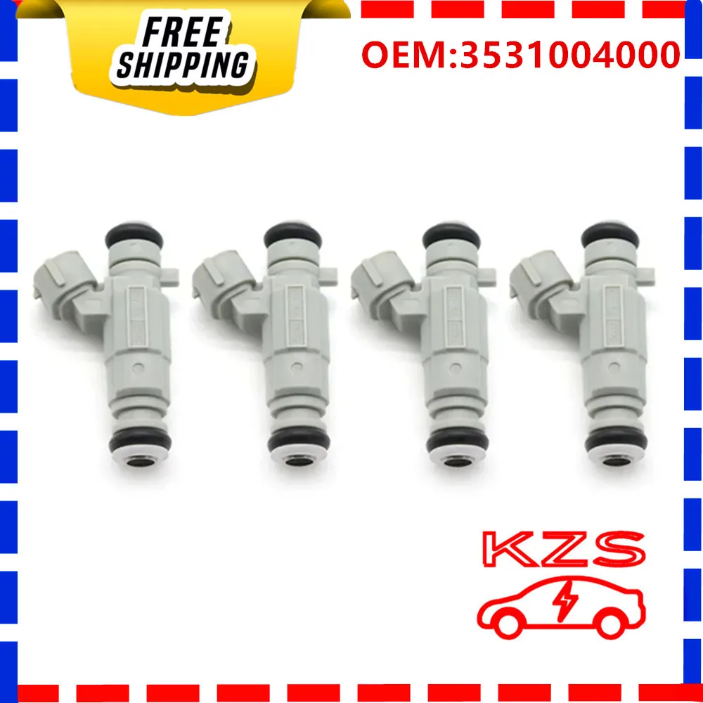 

1/4Pcs 35310-04000 3531004000 Fuel Injector Nozzles for Hyundai I10 I20 PBT BJ13 G4LA 1.2L L4 Picanto Mk2 1.0L VR7 1.0 TA