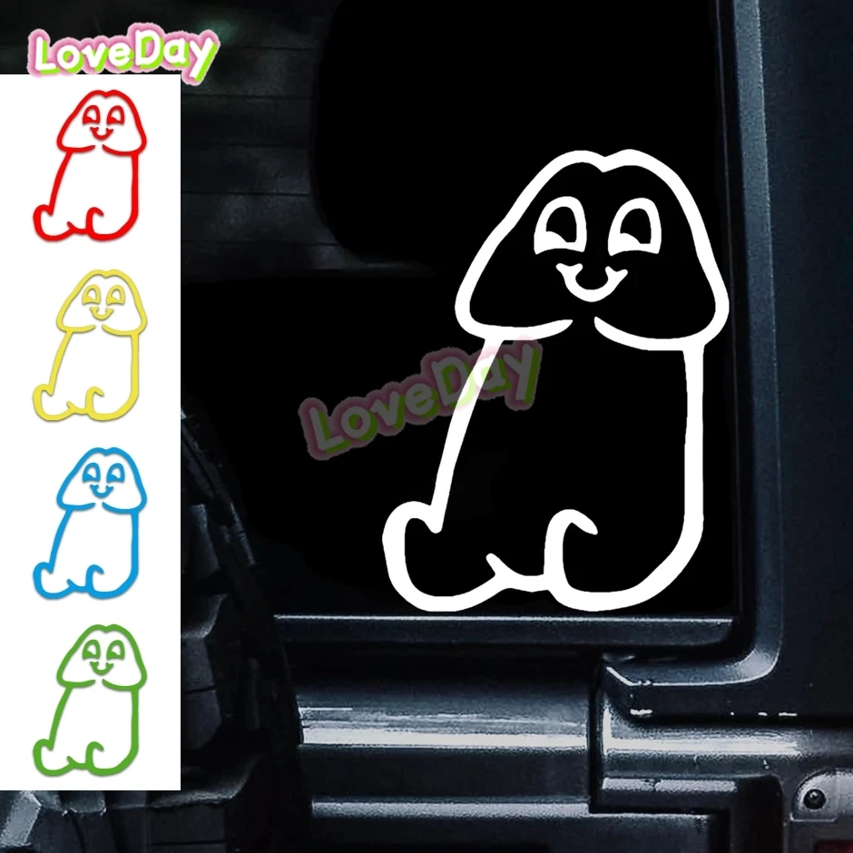 الفينيل التعبيرات الإنترنت محاكاة ساخرة ملصق يبتسم Chode القضيب صائق ليلة سيارة الضوء الخلفي لاصقة تزيين ملصق مائي قطع غيار السيارات #1