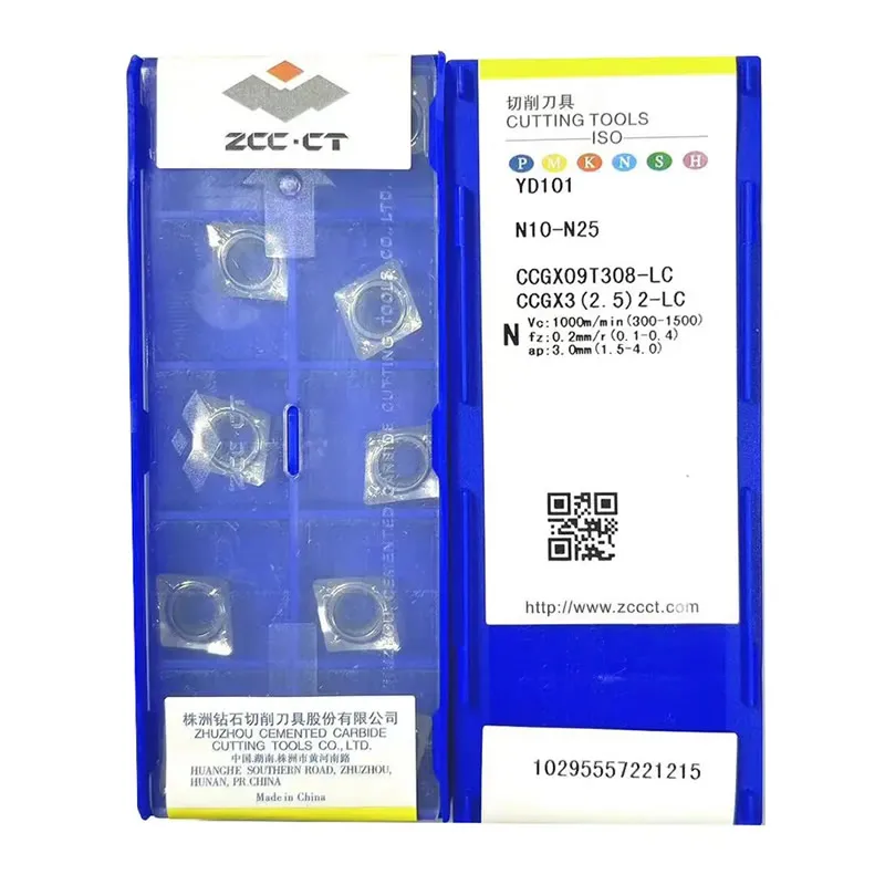 

10pcs ZCCCT CCGX09T302 CCGX09T304 CCGX09T308 CCGX060202 CCGX060204 CCGX120404 CCGX120408 LC YD101 CNC Carbide Turning Inserts