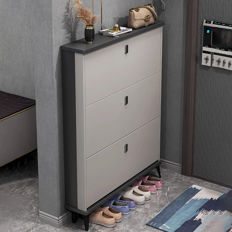 Rack Space Saving Shoe Cabinet Drawer Entrance Vertical Wood Shoe Cabinet Organised Corner Zapatero Mueble Hallway Furniture