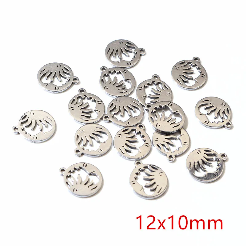 30pcs Stainless Steel Small Charms Ghost Moon Butterfly Star Cute Pendant Charm DIY Jewelry Making Accessories Necklace Bracelet