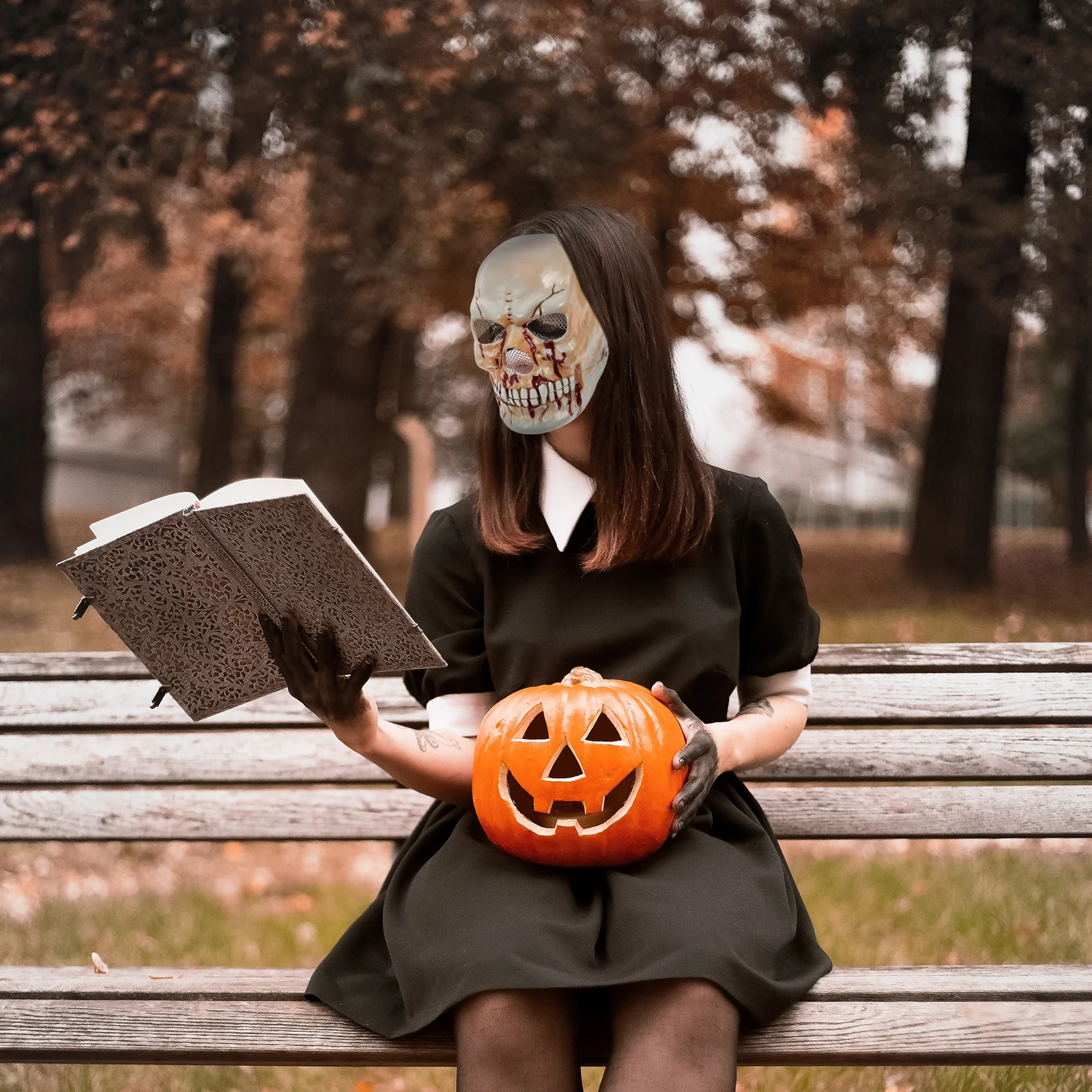 

Skull Facial Decoration Mask Scary Halloween Costumes for Adults Emulsion Masks Plastic Decorations Toddler The