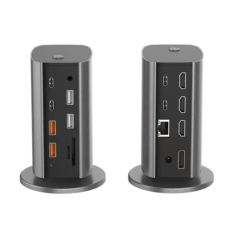 Vertical USB C Docking Station, Multi-port Type C Hub with 4K HDMI, RJ45 Ethernet, USB, SD Card Reader