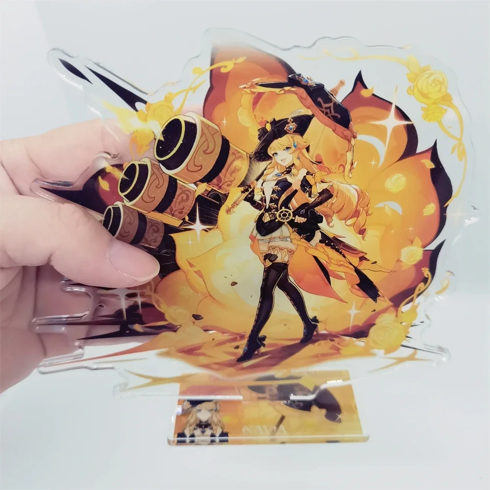 Game Impact New Stand Figure Acrylic Yelan Chevreuse Navia Xiao Cosplay Model Plate Desk Decor Fans Friend Gift