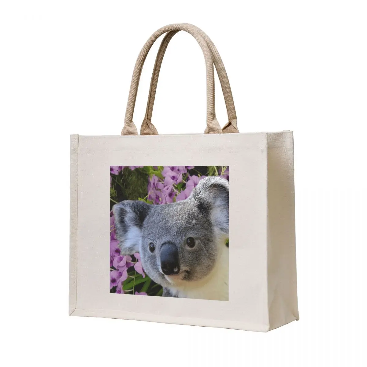 

Koala and Orchids Tote Bag Women's tote bag Women's shopper hand bag ladies reusable grocery bags