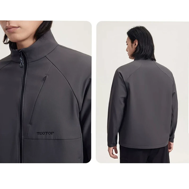 Unisex Softshell Jacket with Far-Infrared Heating & Water-Repellent Finish – Windproof, Fleece-Lined Hiking & Outdoor Adventures
