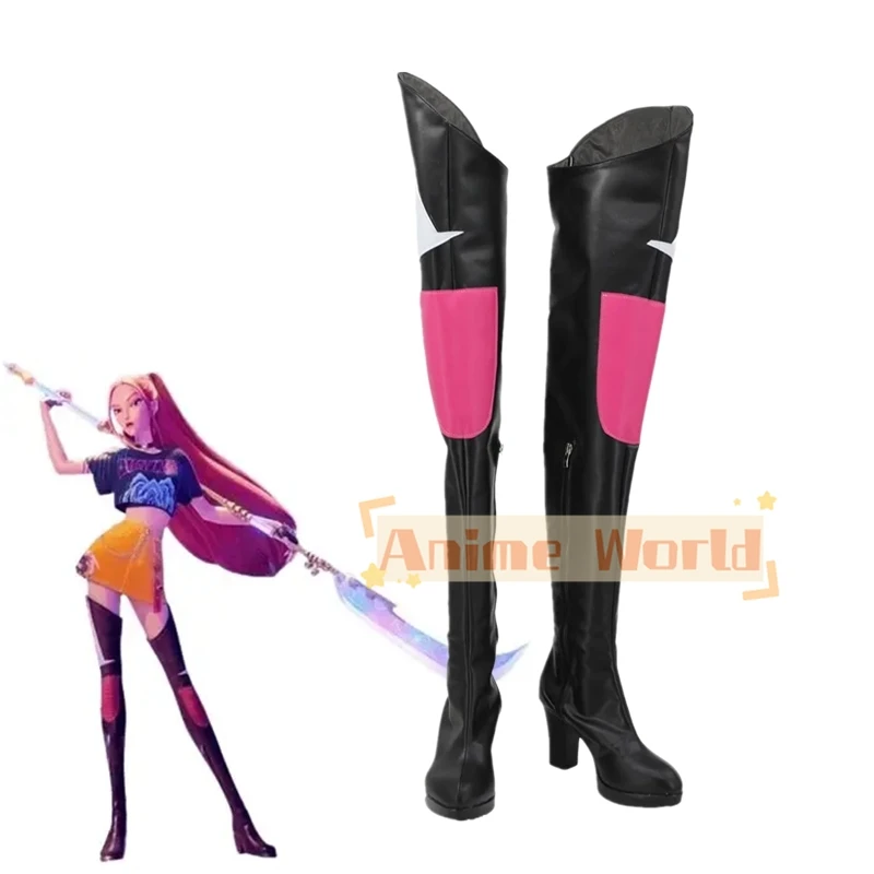 Niños adultos niños niñas niños película de Anime KPop Demon Hunters Mira Cosplay botas zapatos Halloween carnaval fiesta juego de rol