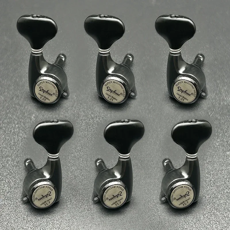 

Guitar Locking Tuners 1:21 Tuning Key Pegs Machine Head Fish Tail Style Tuner for Electric Folk or Acoustic Guitars