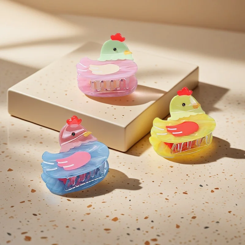 

BYL New Design Animal Chicken Hair Claw Acetate Claw Clip Cute Versatile Shark Clip Hairpin Hair Accessories for Women Girls