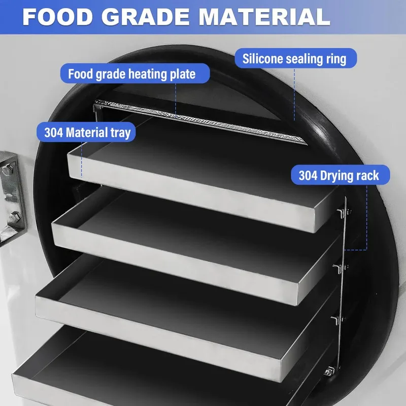 Best Price 4-6Kg 4 Trays Lyophilizer Sale For Oligopeptide Lyophilized Powder Freeze-Dried Mask - And Vacuum Freeze Dryer