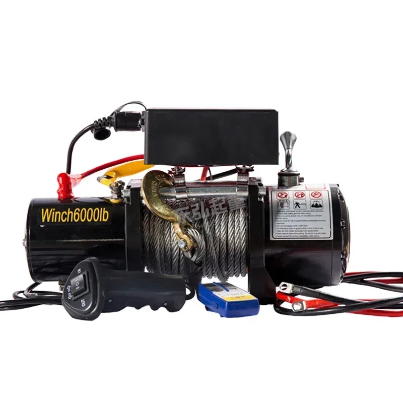 Car Electric Winch Portable 12V24V  Small Crane Off-road Vehicle Self-rescue   2000/3000/3500/4000/4500 Lbs