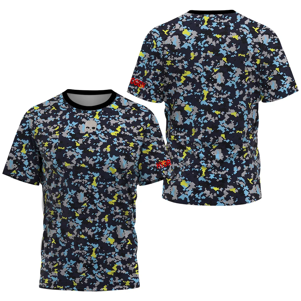 Camo Print Tennis Quick Drying Short Sleeve Men\'s Summer Padel Tennis Club Wear Men\'s Badminton Sportswear Men\'s Clothing