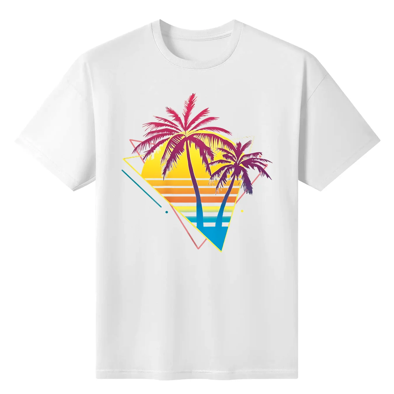 

Coconut Palm Vaporwave Tropical Sunset Trees T-Shirt Oversized T Shirt Mens T Shirts Summer Streetwear Four Seasons Tees