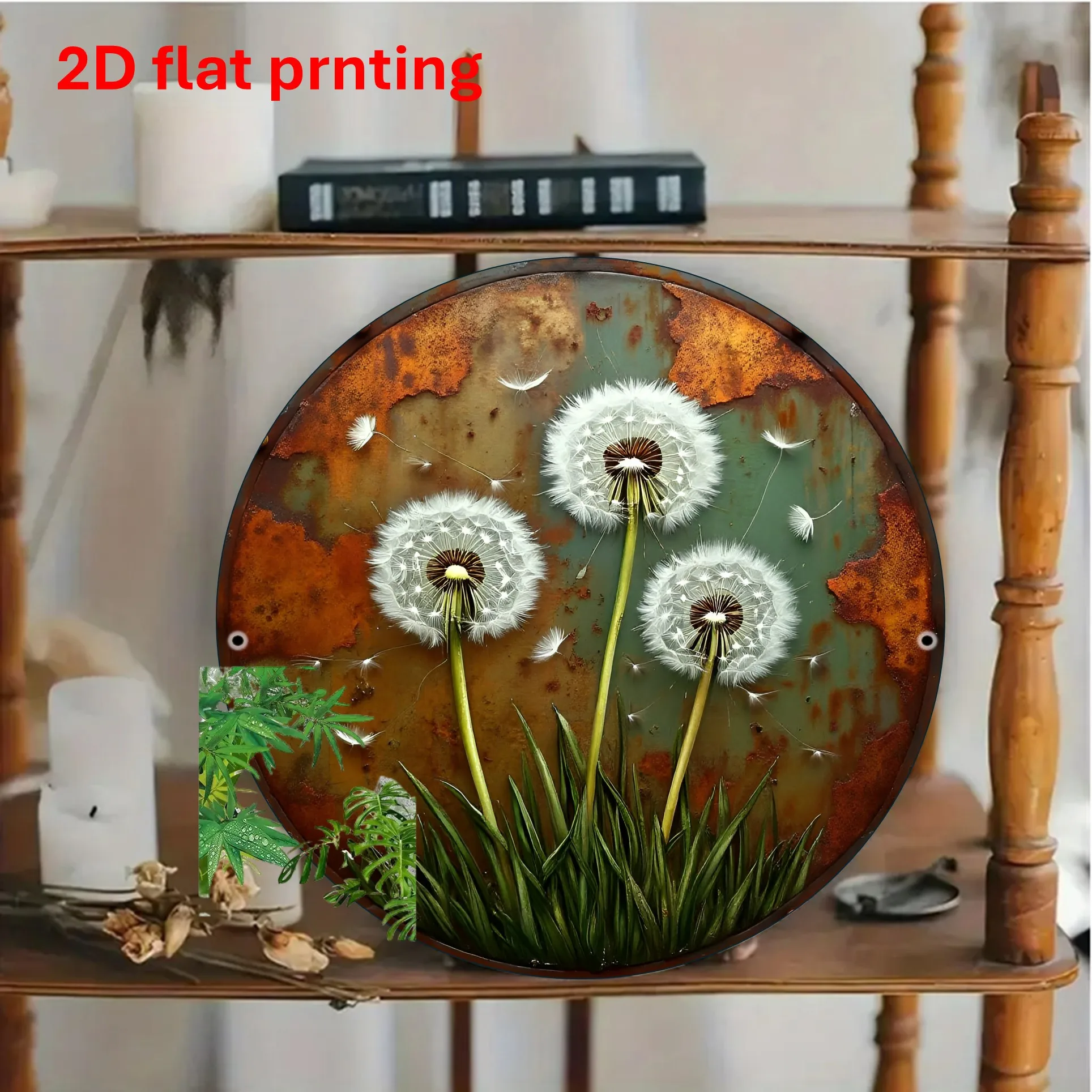 CIFBUY Rustic Farmhouse Dandelion Aluminum Wall Art Weatherproof Metal Decor for Living Room Bedroom Cafe Garden Office Patio