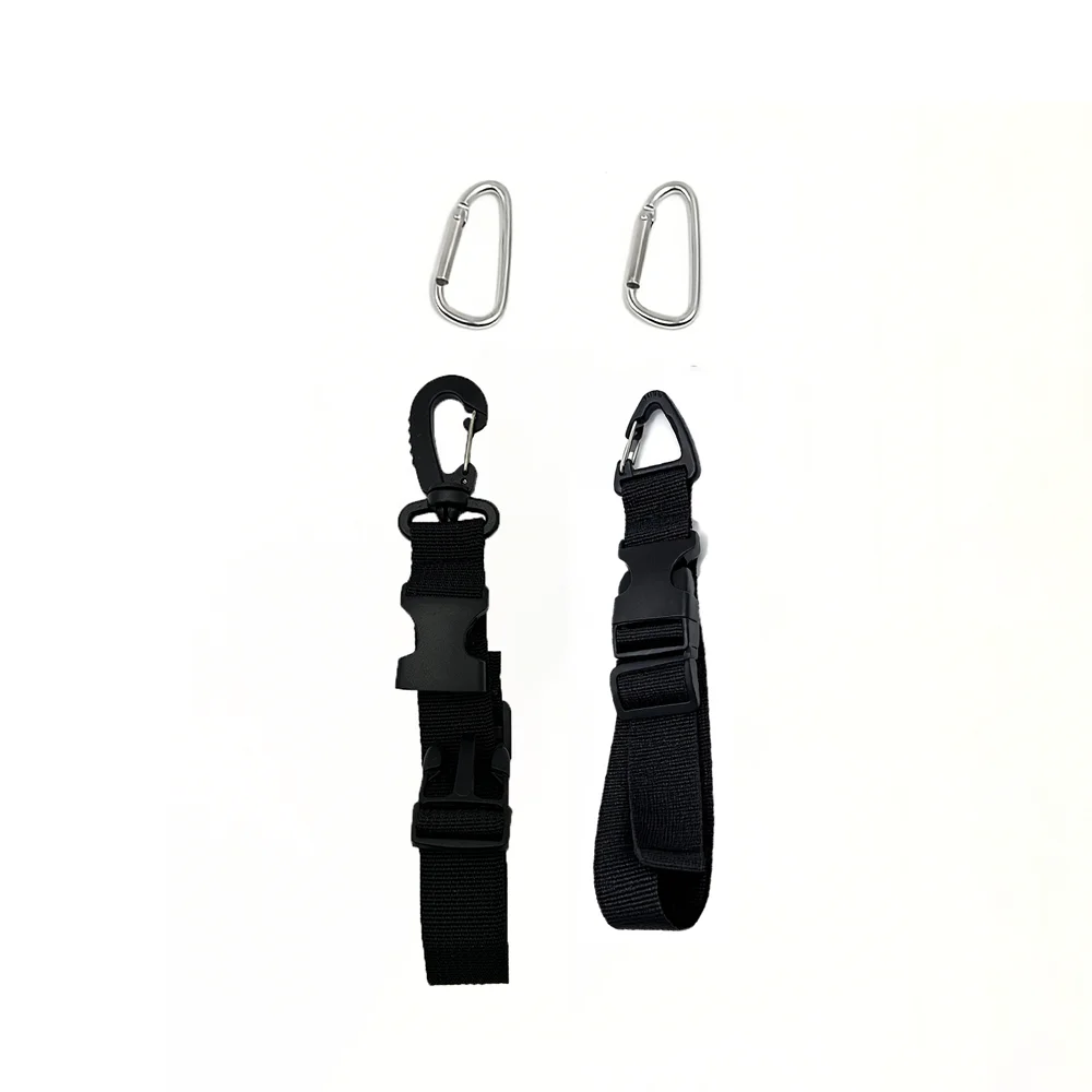 4-Piece Rotatable Luggage Accessory Set, Hiking Outdoor Sports Bag External Storage Strap Hook Set