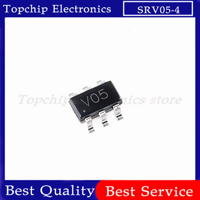 10-50pcs SRV05-4.TCT SOT23-6 SRV05 Code: V05 SRV05-4 TVS Diode SOT23-6