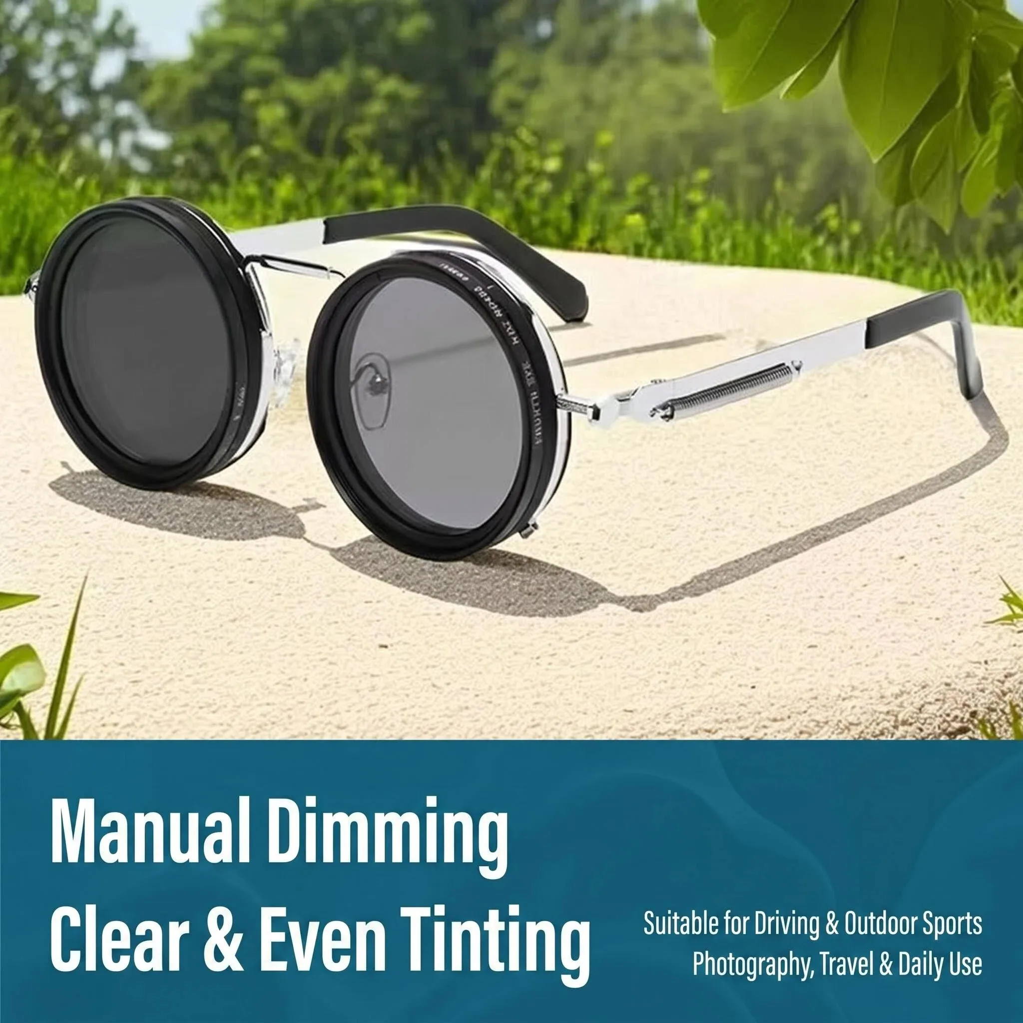 Fashion ND2-400 Adjustable Dimming Glasses ND Filter 9 Level Fishing Sunglasses UV400 Eyewear Driving