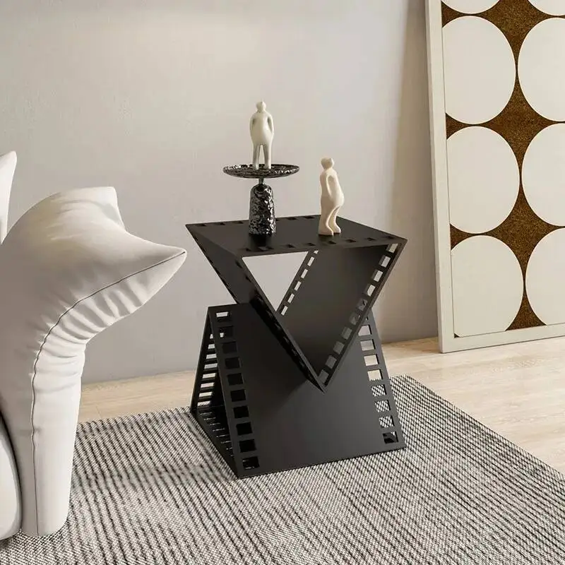 

Square Clear Side Table Metal Designer Aesthetic Minimalist Coffee Tables Designer Metal Stolik Kawowy Living Room Decorations
