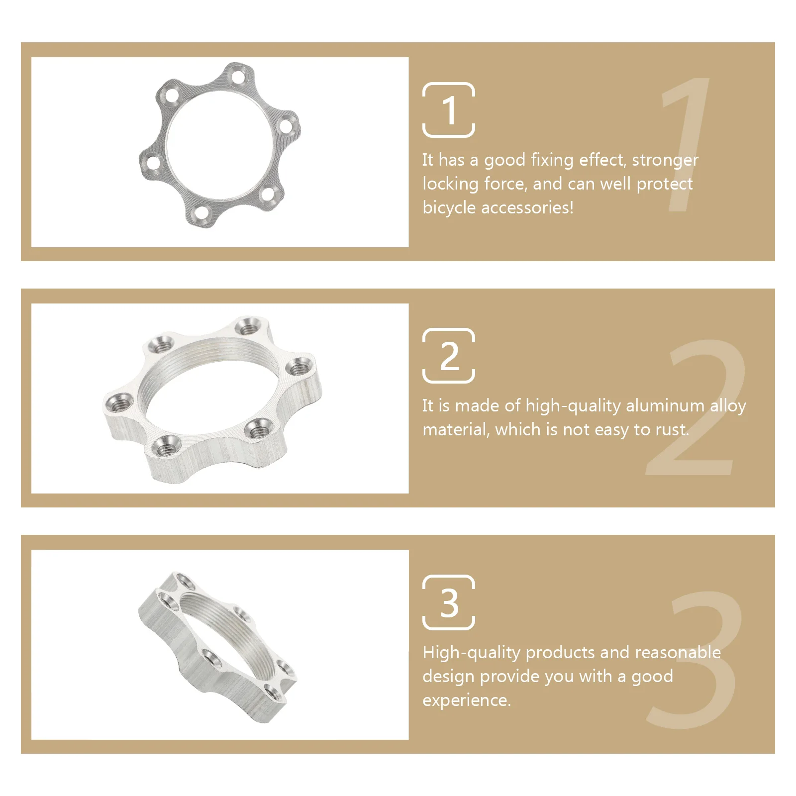 

2pcs Aluminium 6 Holes Bike Hubs Disc Adapter For Mountain Bicycle Disc Brake Rotor Durable Practical Accessories