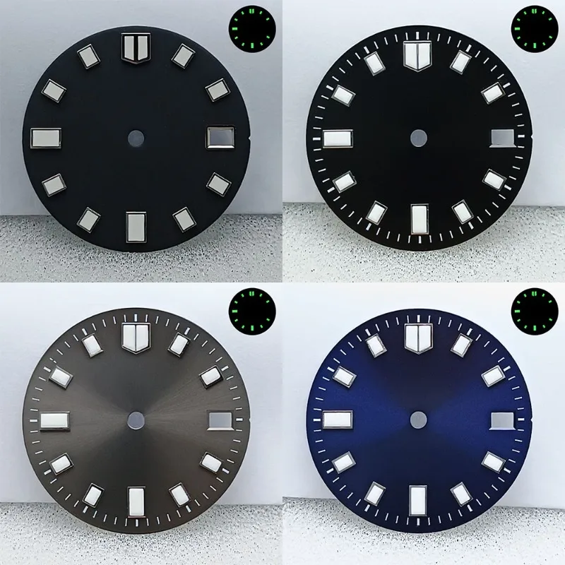 

28.5mm NH35 Watch Dial Dial Green Luminous Substitute Precision Watch Literally Suitable for NH35 NH36 Movement Watch Pats NEW