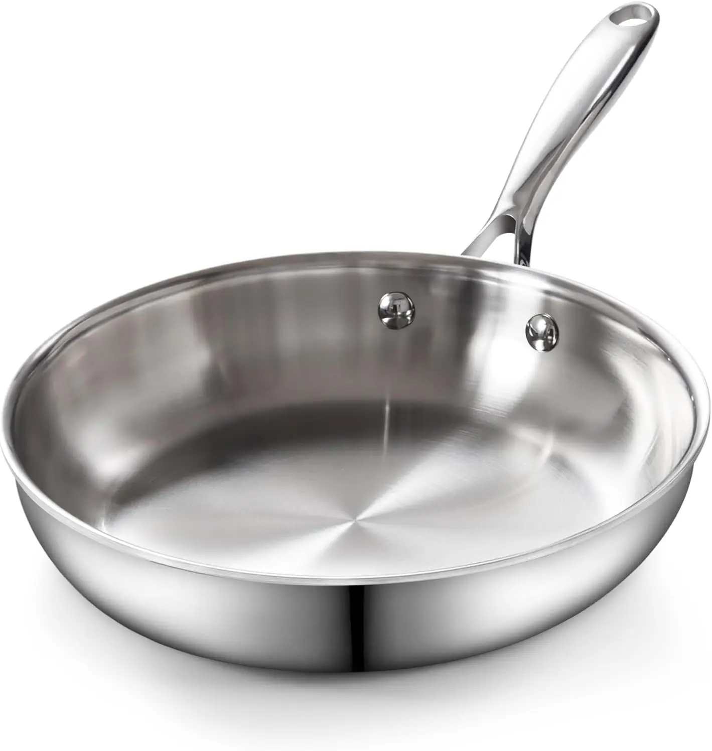 

Stainless Steel Frying Pan 10 Inch Multi-Ply Clad Skillet for Induction Cooktop