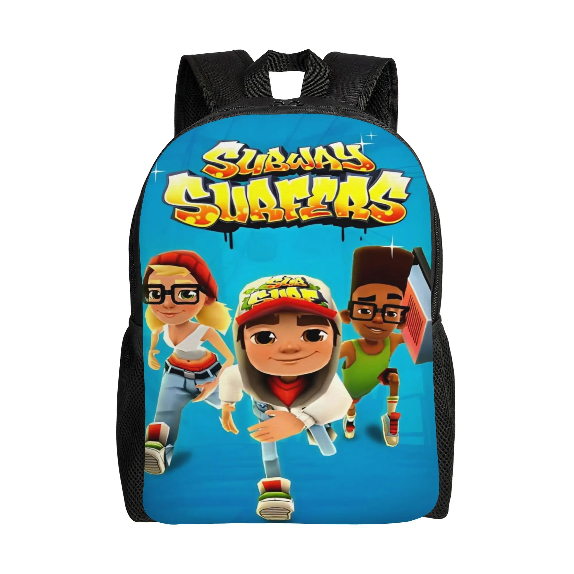 

Рюкзак Subway Surfers для подростков, прочный студенческий деловой рюкзак для бега, повседневный рюкзак для мужчин и женщин, холщовые сумки для ноутбуков