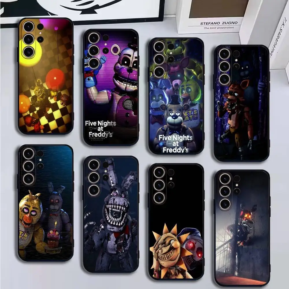 

Five-Nights-At-Freddys F-Fnaf Phone Case For SamsungS25,24,21,22,23,30,Ultra,20,Plus,Fe,Lite,Note,10,9,Soft Black Cover