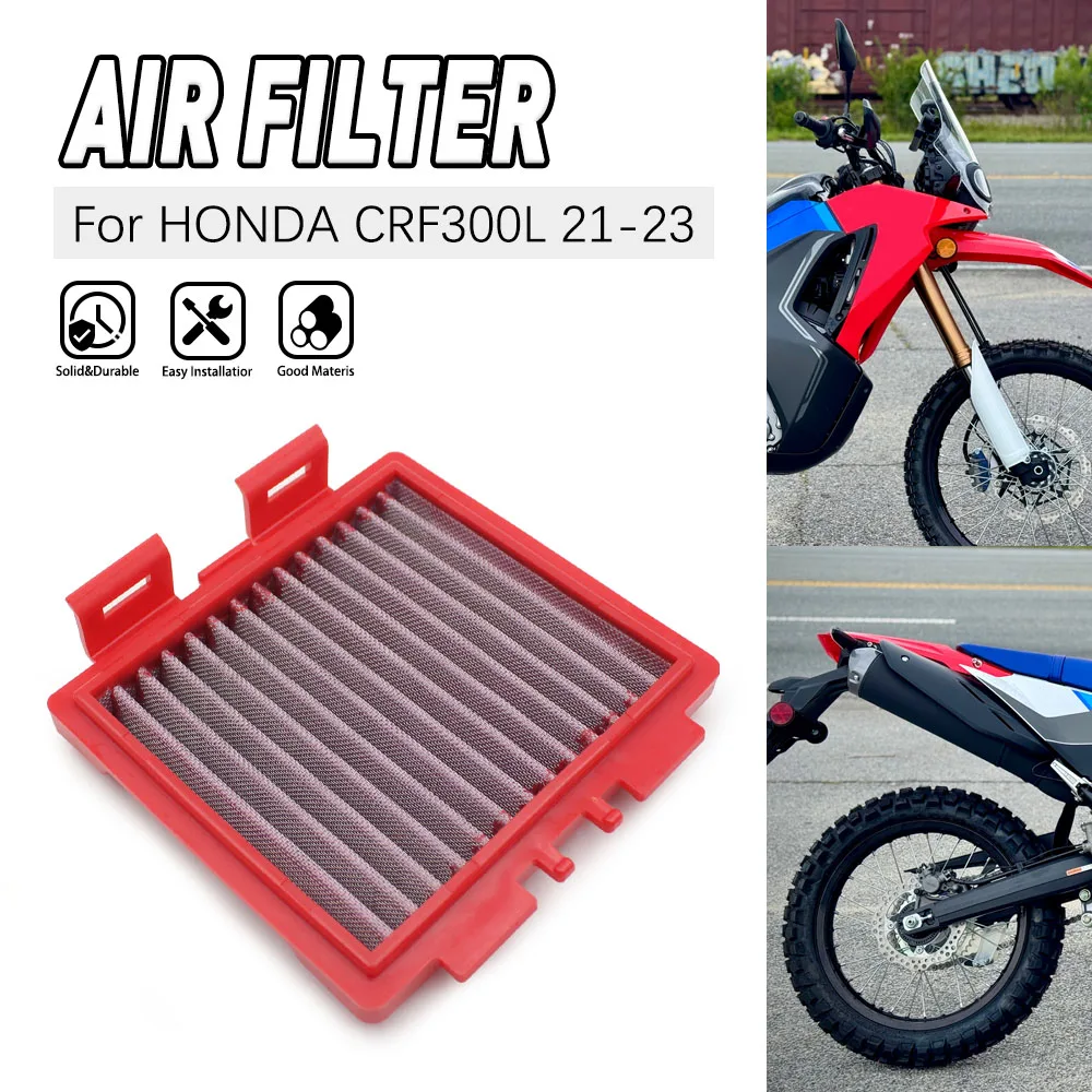 

Motorcycle Engine Air Intake Filter Cleaner Motorbike Air Filter Element For Honda CRF300L CRF300RL RALLY CRF300 L/RL 2021-2023