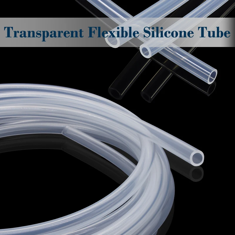 

Transparent Food Grade Silicone Rubber Hose ID0.5/1/1.5~30/32/36/38/50mm×OD1/2/3~40/44/60mm Clear Flexible Silicone Tube 1/3/5M