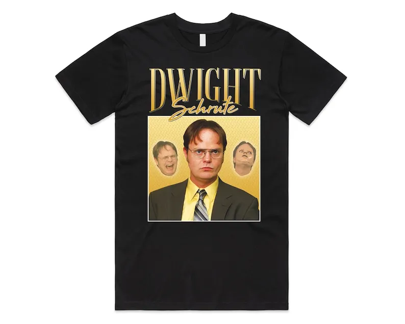 Dwight Schrute T-shirt Tee Top Michael Scott Vintage 90's Retro