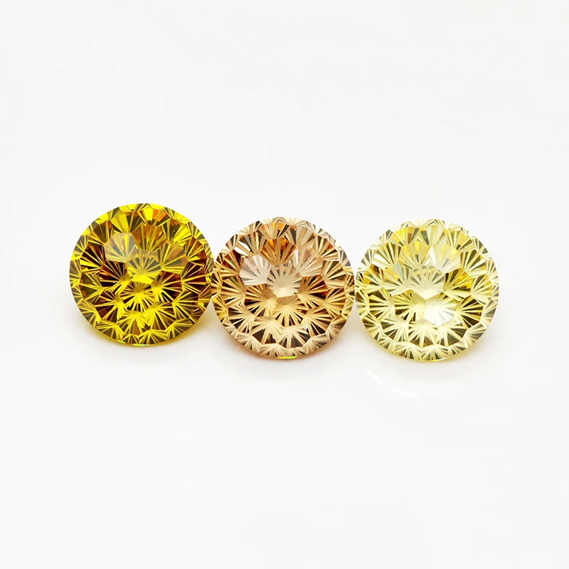 New 5A Large Size Colors 14.0mm Round Pyrotechnic Cut Cubic Zirconia Stones Loose Gemstone for Jewelry Making