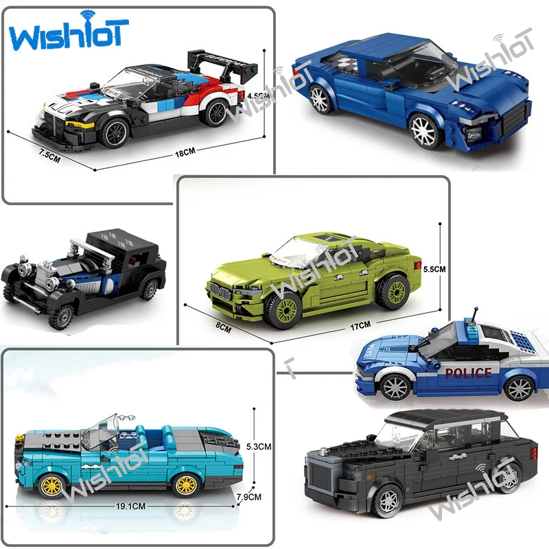 

Creative Supercar Model Building Blocks Racing Car Assembly Collectible Educational Toys MOC Small Bricks Boys Birthday Gifts