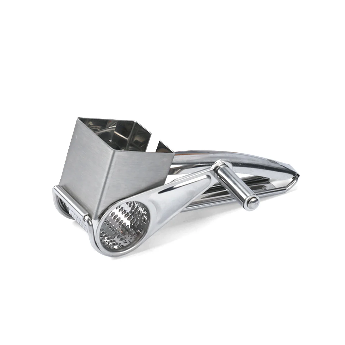 

Rotary Stainless Steel Cheese Shredder Hard Cheese Grater Cutter Easy Clean Dishwasher Safe Kitchen Tool 21x83x83cm