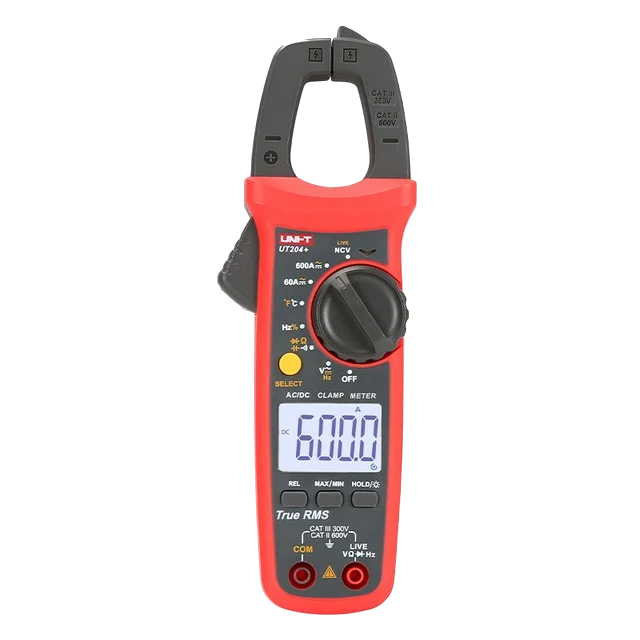 Uni-t Ut204 + Digital Clamp Meter Ncv, 400-600a With Temperature Test Automatic True RMS High Precision Multimeter Current And V