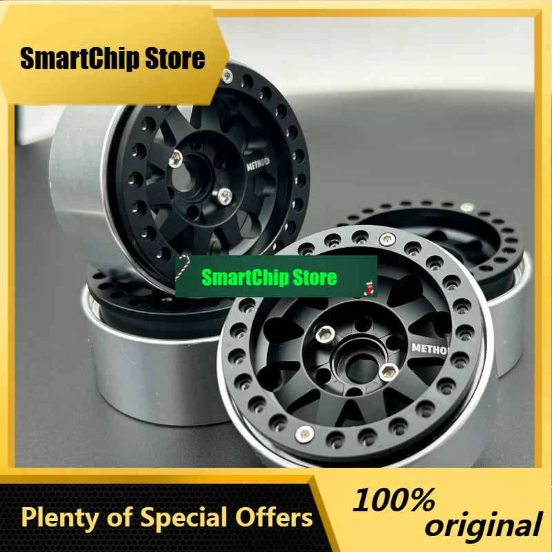 SmCp4PCS 1.9-inch Water Drop Model Metal CNC Wheel Hub For 1/10 RC Crwler Car AXIAL SCX10 RC4WD D90 Traxxas TRX4 Tank 300 Wrangl