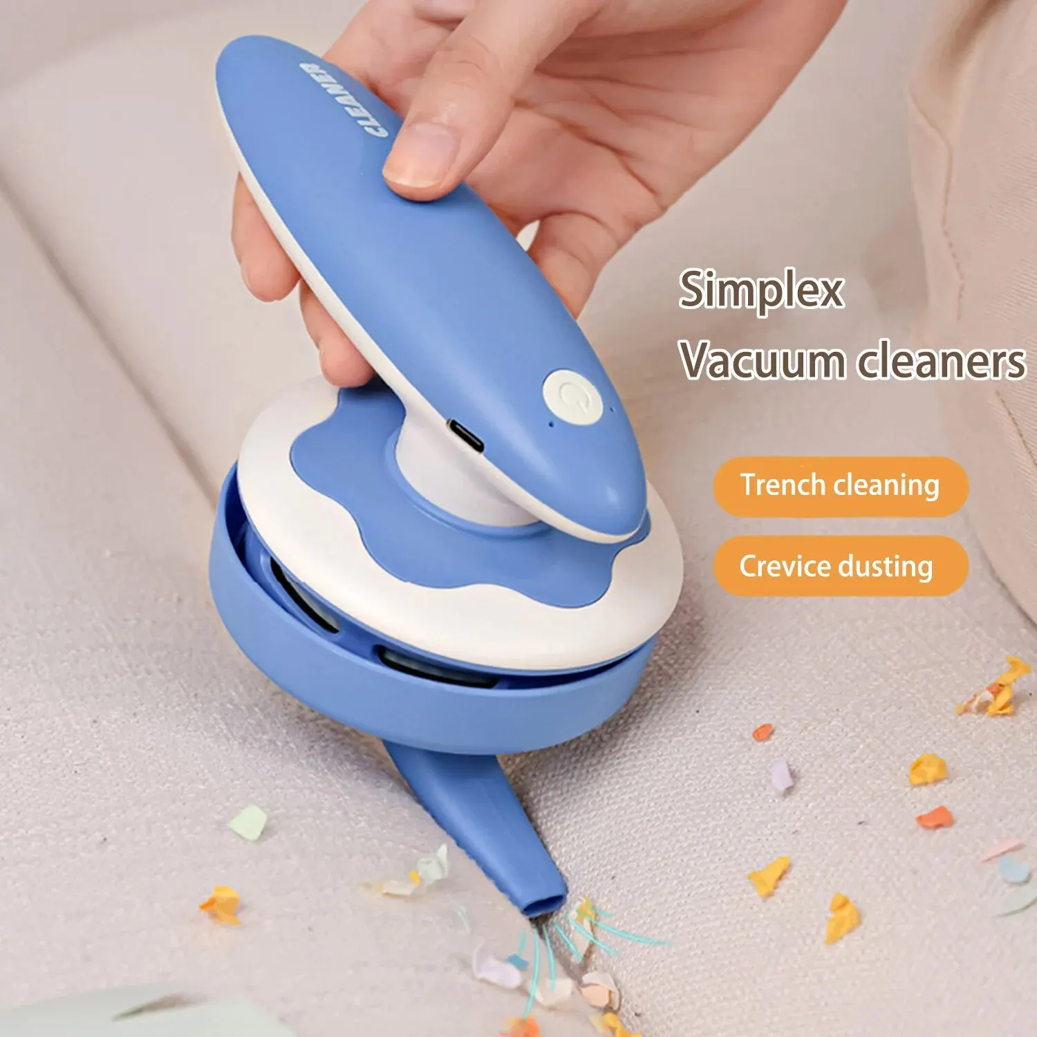 Strong Suction Desktop Vacuum Cleaner Portable Desk Mini Vacuum Cordless Mini Desk Vacuum for Cleaning Dust Crumbs Computer