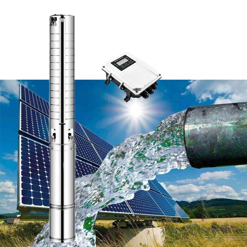 

Stainless Steel 1.5 HP Solar Powered Submersible Water Pumps For Deep Well