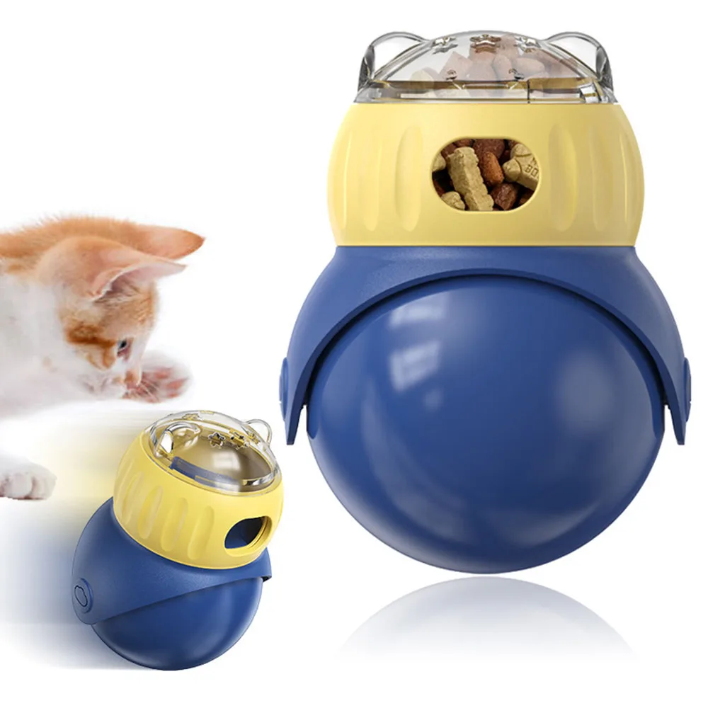 Owl Tumbler Food Dispensing Toy for Cats - Interactive Puzzle Feeder, IQ Training Pet Toy, Pet Supplies