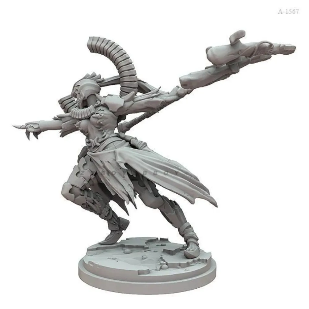 38mm Beauty Soldier Model 3d Printed Resin Figurine DIY Coloring Self-assembly Miniature Decoration Craft Gift