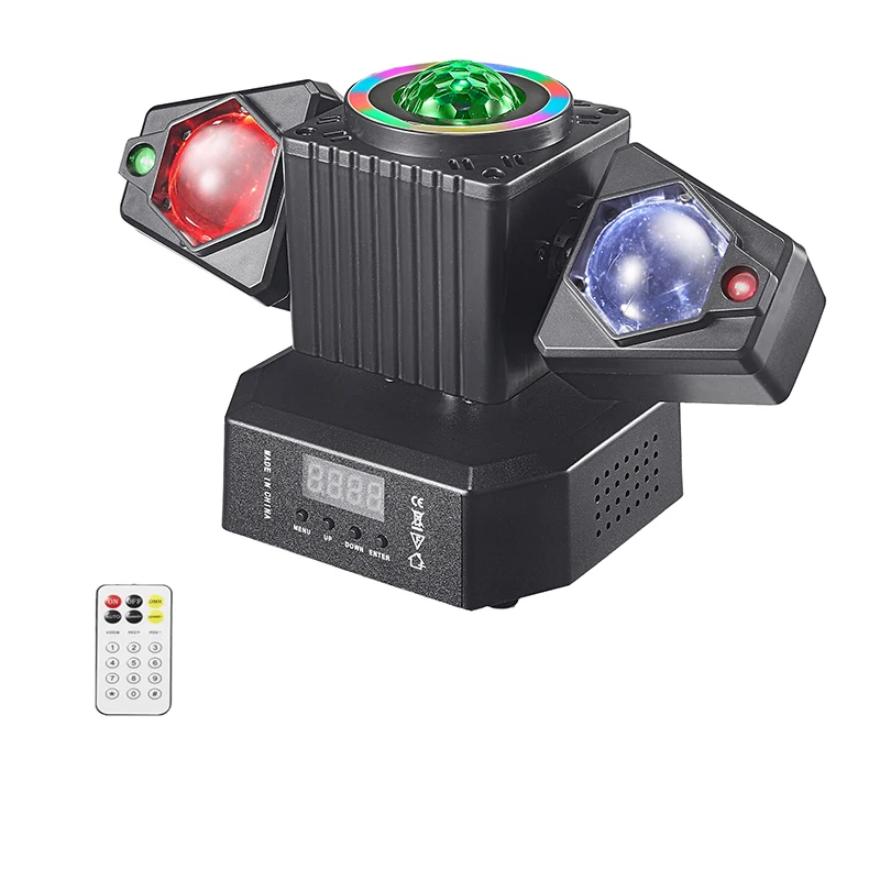 

50W LED Beam Moving Head Light Red Green Laser Disco Light with Magic Ball Rotating Remote Control Suitable for DJ Party Birthda