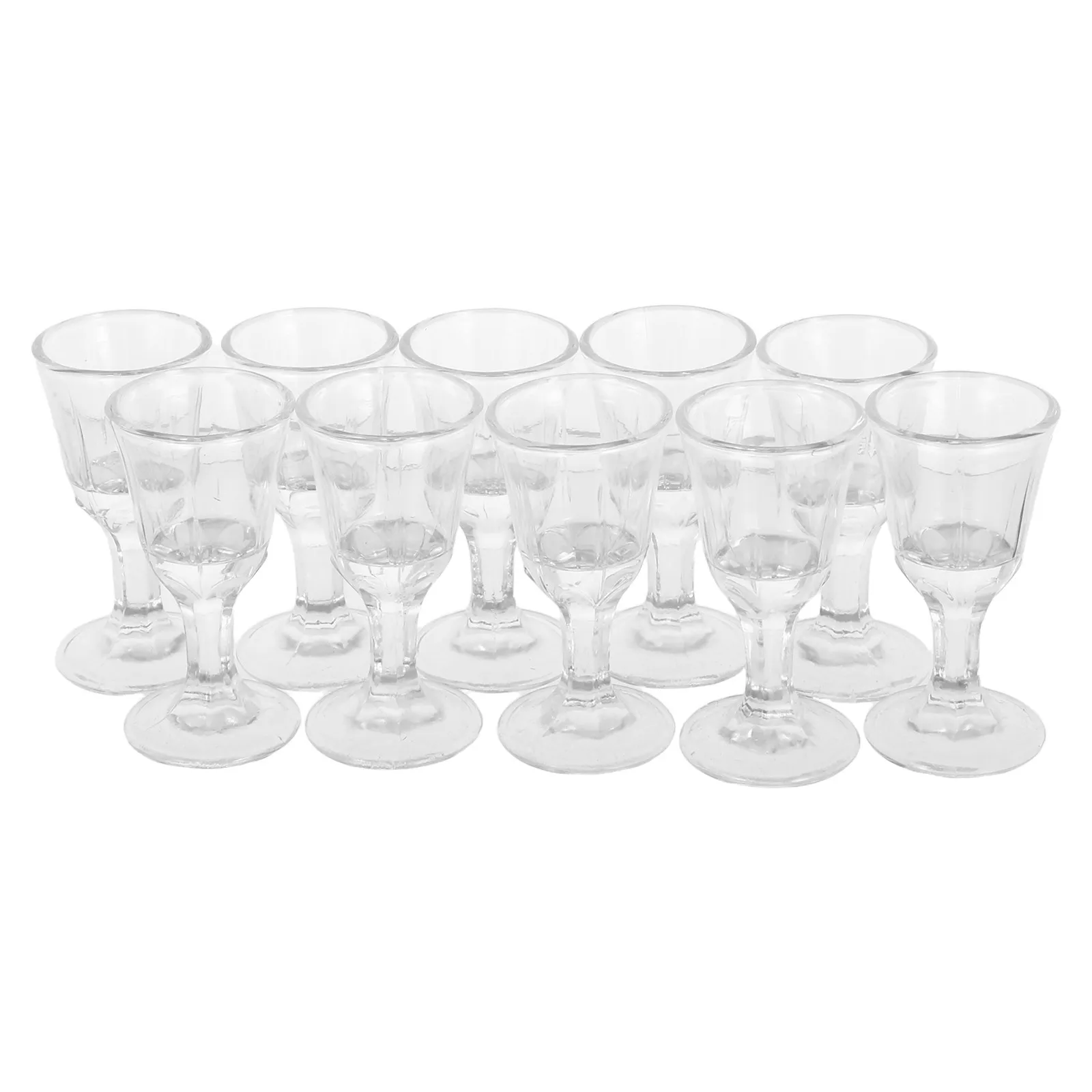 10 Vasos Pequeños de Vidrio para Licor, Diseño Vintage, para Uso Doméstico, para Whisky, Vino, Licores y Cócteles