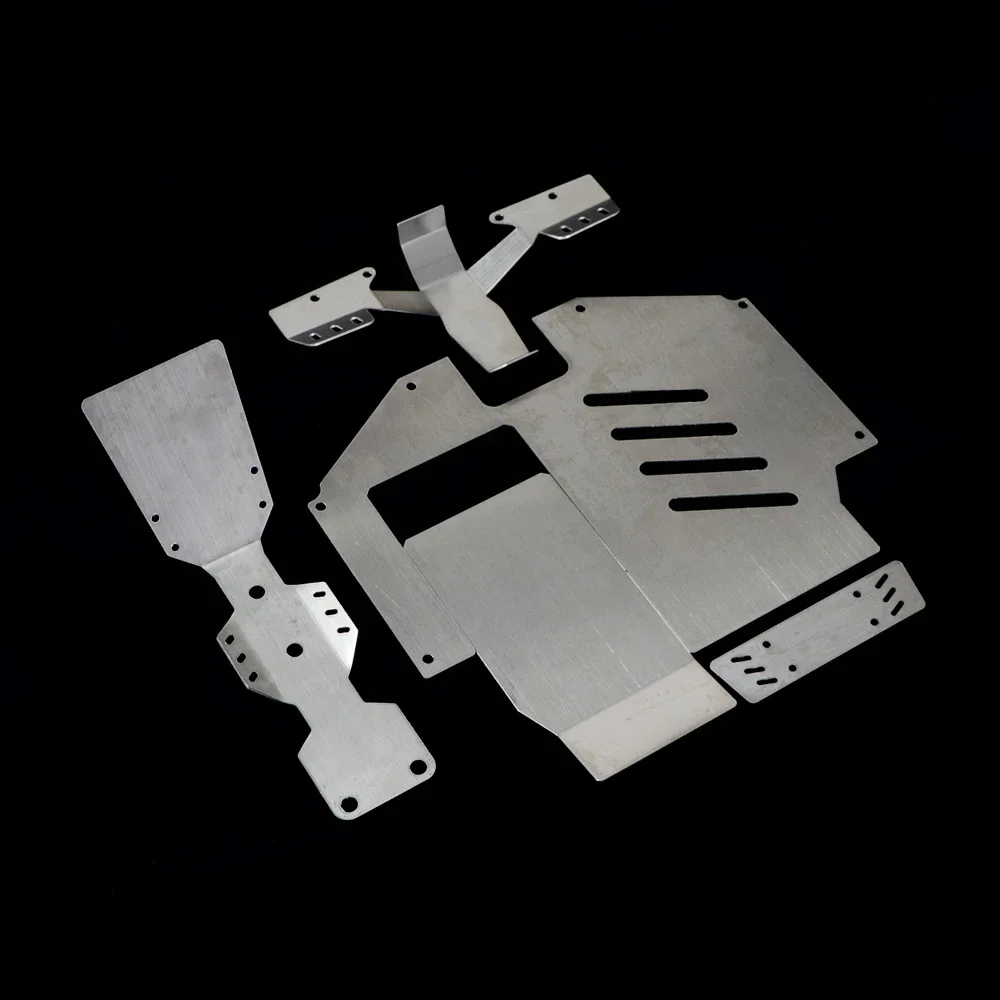1 Set Metal Axle Protector Chassis Armor Skid Plate for 1/7 UDR – Front Rear Guard for Traxxas Unlimited Desert Racer