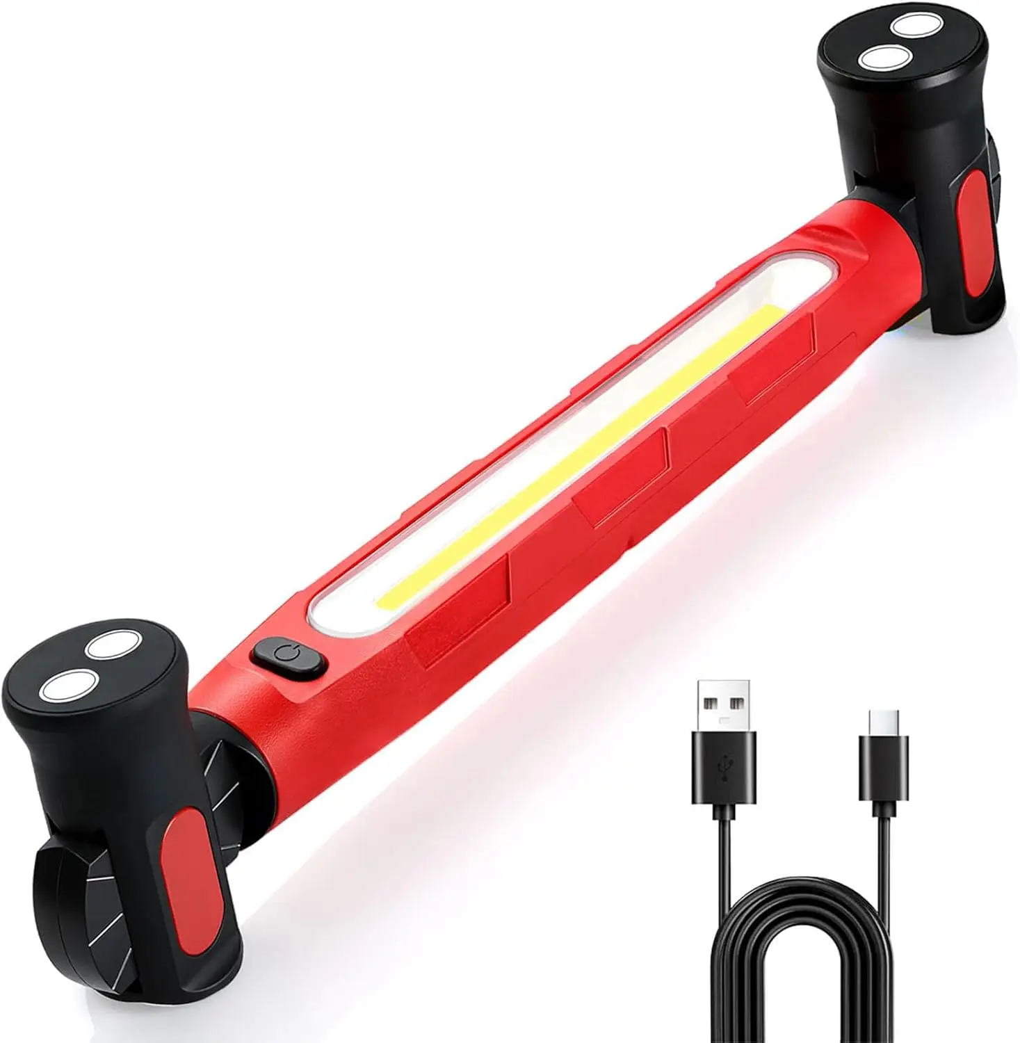 

Сверхъяркий светодиодный магнитный рабочий фонарь 3000 лм, 5200 мАч, беспроводной, перезаряжаемый, с крючками для ремонта автомобилей, гаража, экстренных ситуаций