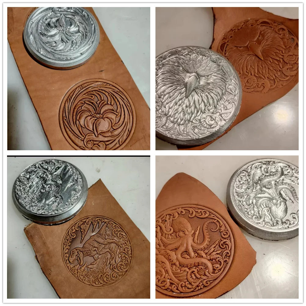 

78mm 3D Tang-Grass Leather Embossing Stamp Mold ,Aluminum Alloy Mold Press DIY Leathercraft Tool Carving Stamper Pressing