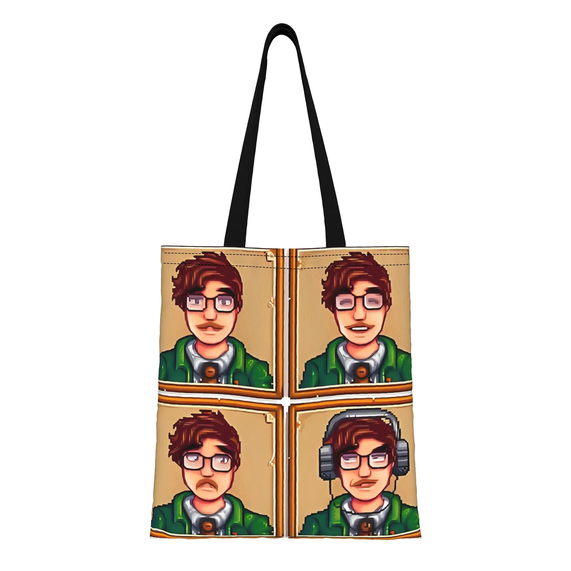 

Женская холщовая сумка-тоут Stardew Valley Harvey для покупок, путешествий, активного отдыха, прочная сумка через плечо