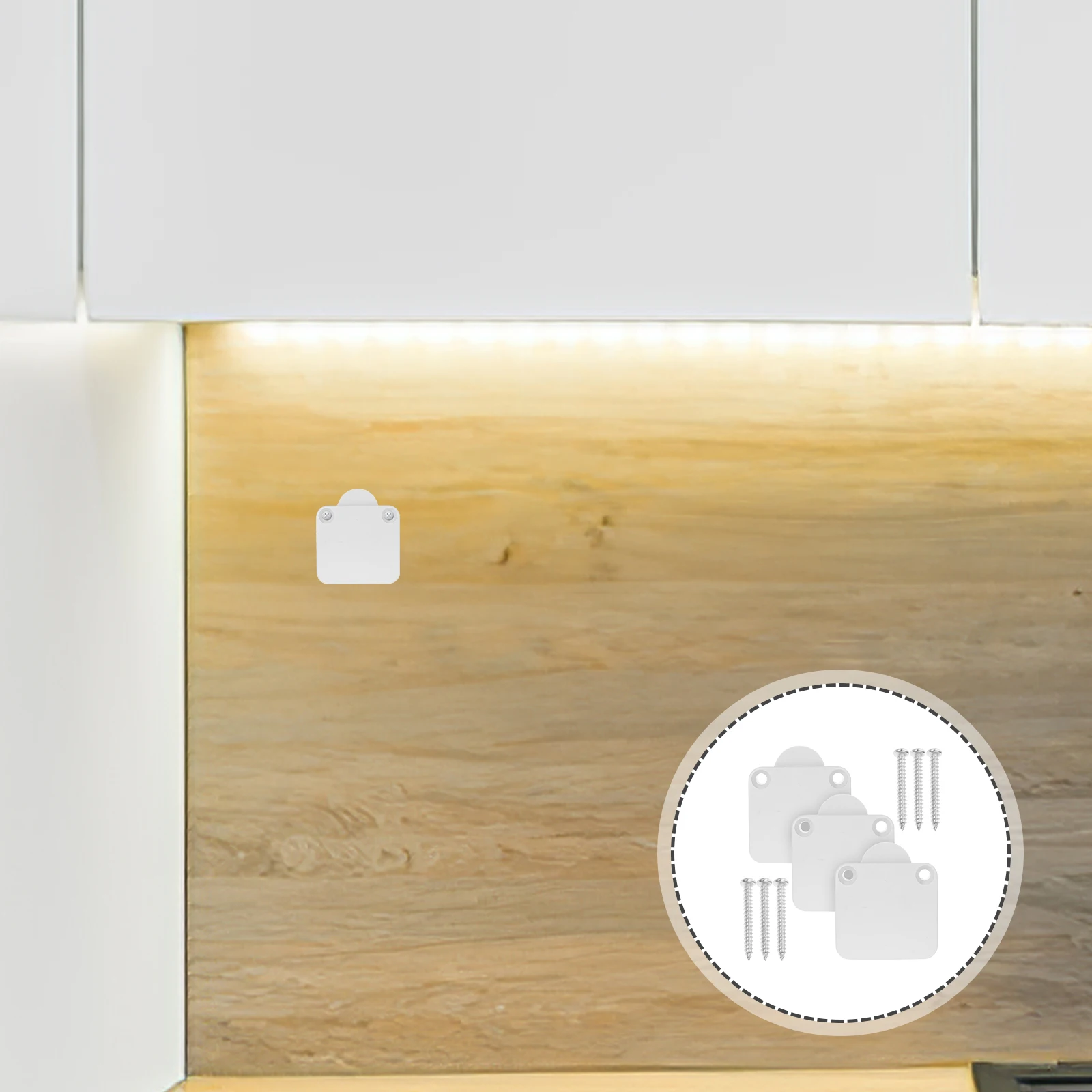 

3pcs Door Light Switch Flame Retardant Durable For Cabinet Lights Closet Pantry Drawers 12V Automatic On Off Control Electrical